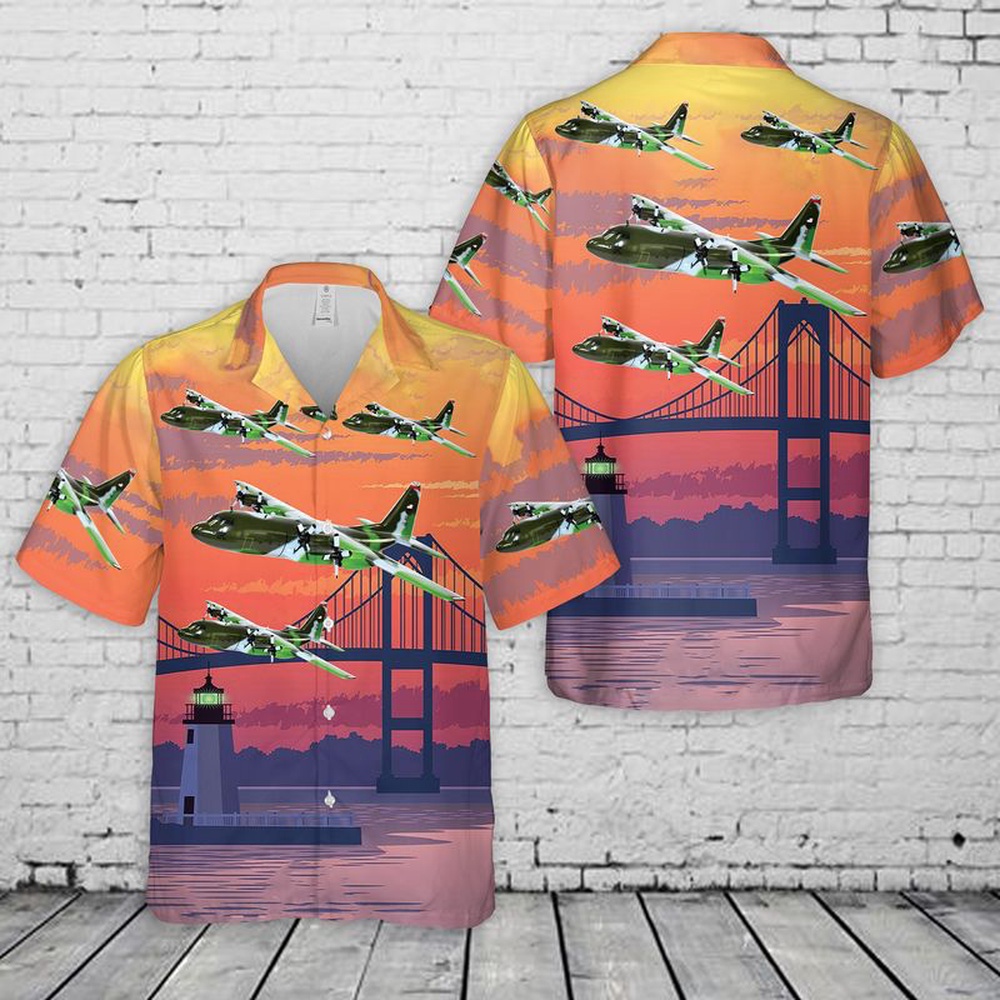 Air Force Hawaiian Shirt US Air Force 143rd Airlift Squadron Rhode Island Air National Guard C 130E Hawaiian Shirt Veteran Hawaiian Shirt 1 pv1pib.jpg