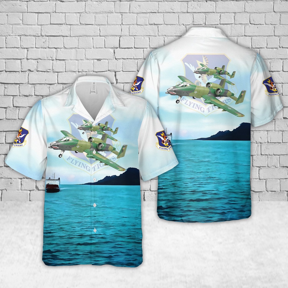 Air Force Hawaiian Shirt US Air Force 23rd TFW A 10A Flying Tigers Hawaiian Shirt Veteran Hawaiian Shirt 1 g2d2ef.jpg