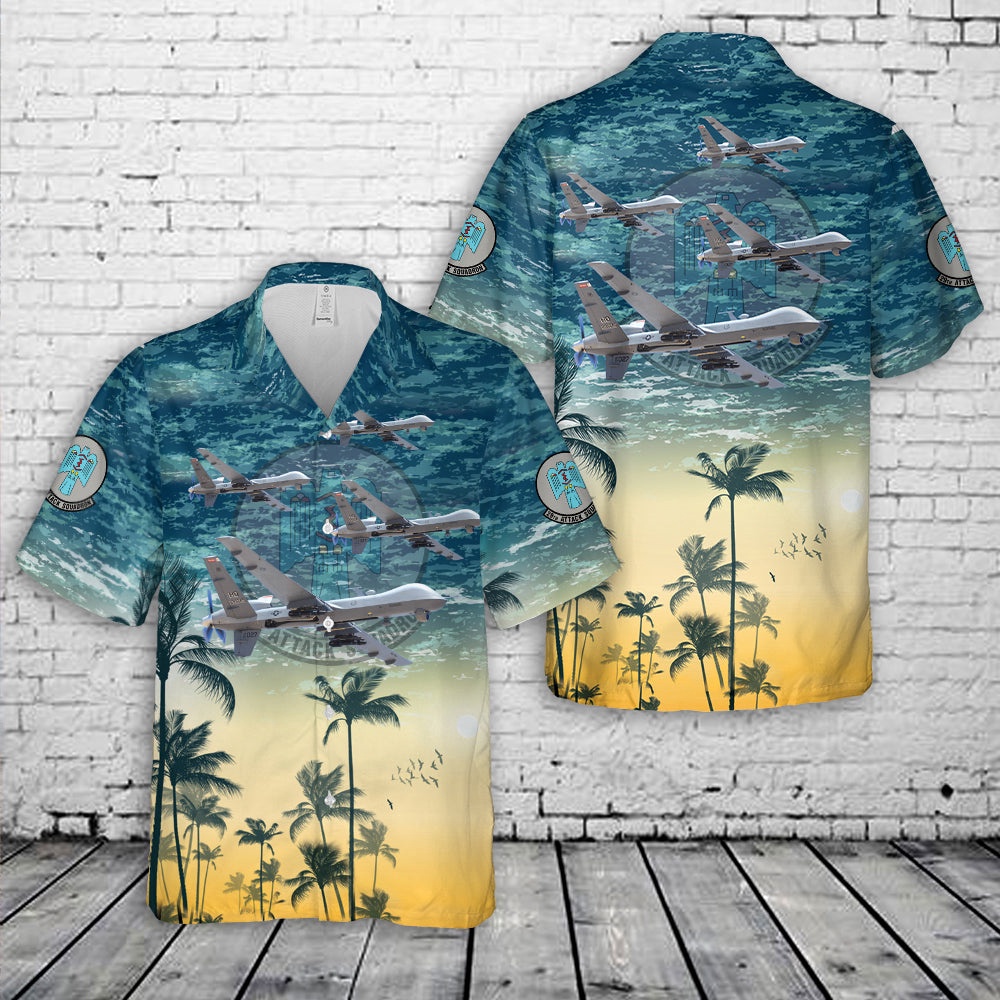 Air Force Hawaiian Shirt US Air Force 29th Attack Squadron General Atomics MQ 9 Reaper Hawaiian Shirt Veteran Hawaiian Shirt 1 qzzcdb.jpg