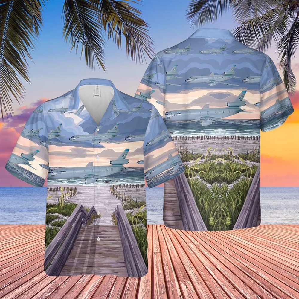 Air Force Hawaiian Shirt US Air Force 2nd Air Refueling Squadron McDonnell Douglas KC 10 Extender Hawaiian Shirt Veteran Hawaiian Shirt 1 sbwm5m.jpg
