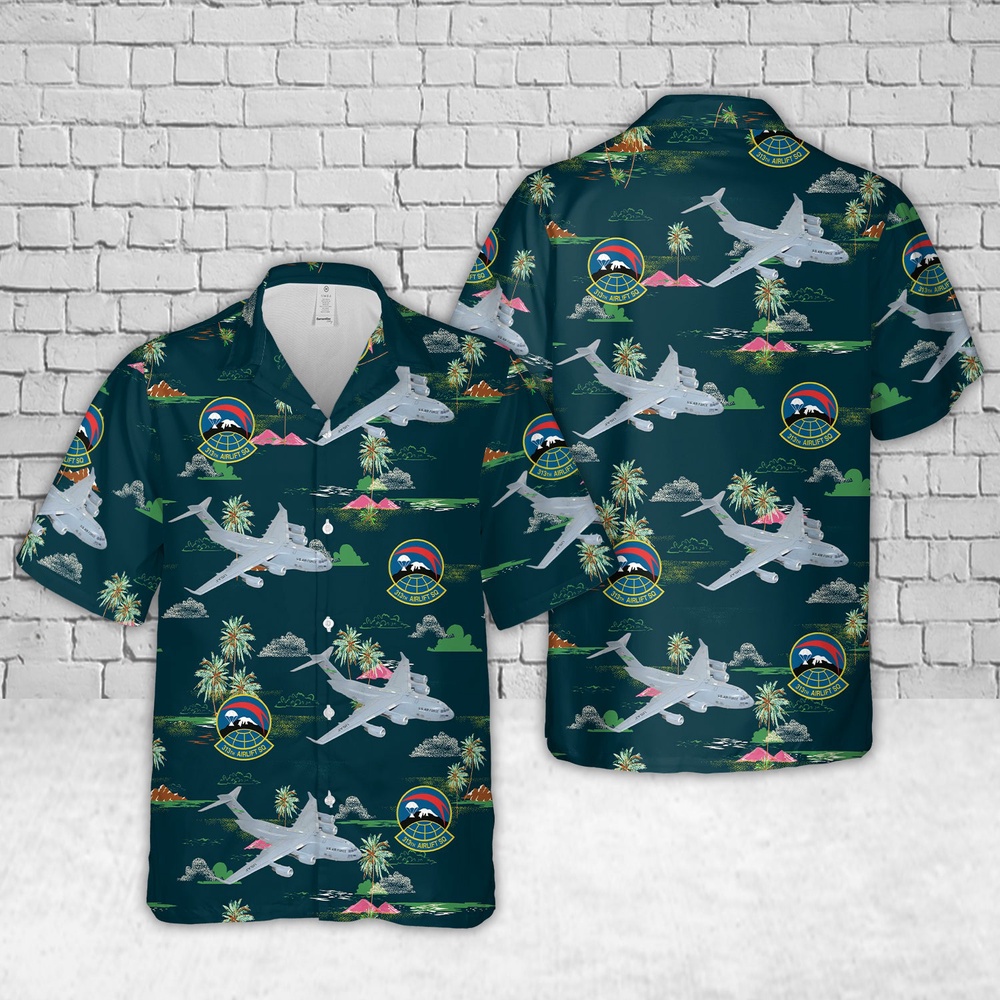 Air Force Hawaiian Shirt US Air Force 313th Airlift Squadron Boeing C 17 Globemaster III Hawaiian Shirt Veteran Hawaiian Shirt 1 c42xsv.jpg