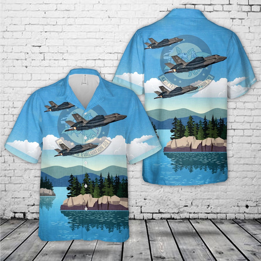 Air Force Hawaiian Shirt US Air Force 422d Test and Evaluation Squadron Lockheed Martin F 35A Lightning II 10 5020 Hawaiian Shirt Veteran Hawaiian Shirt 1 yzgssk.jpg