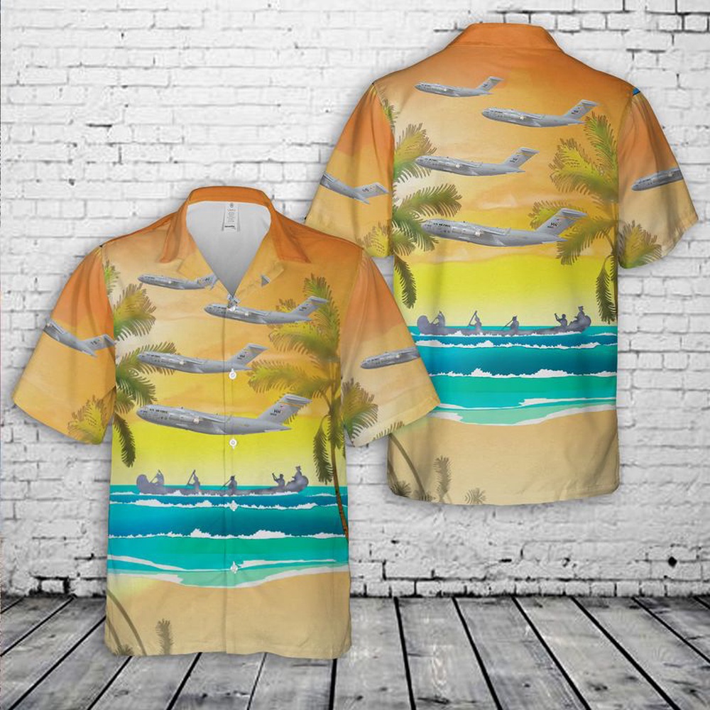 Air Force Hawaiian Shirt US Air Force 535th Airlift Squadron C 17 Globemaster III Hawaiian Shirt Veteran Hawaiian Shirt 1 s59xac.jpg