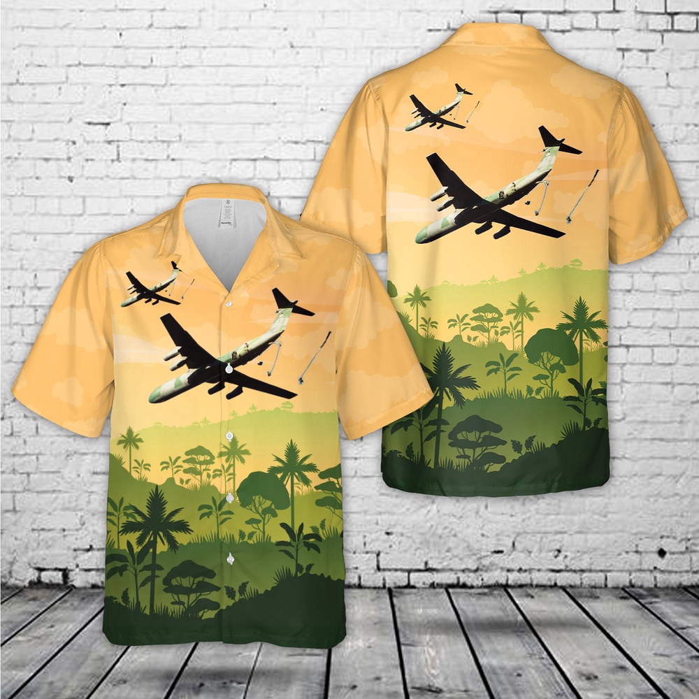 Air Force Hawaiian Shirt US Air Force 82nd Airborne troops jump from C 141B over Honduras Hawaiian Shirt Veteran Hawaiian Shirt 1 zx1kkk.jpg