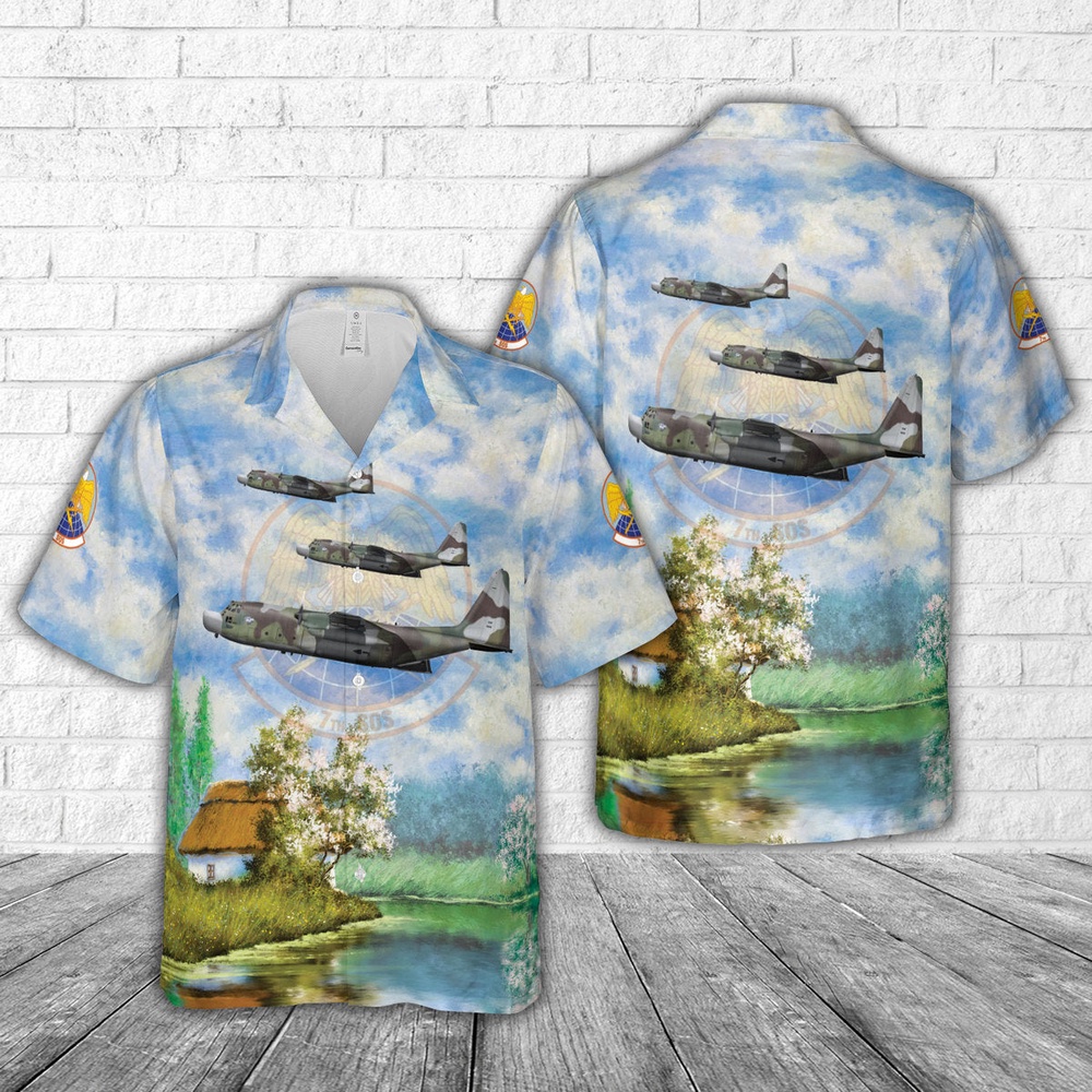 Air Force Hawaiian Shirt US Air Force 86 1699 Merlins Magic MC 130H Combat Talon II Of 7th Special Operations Squadron Hawaiian Shirt 1 arllft.jpg