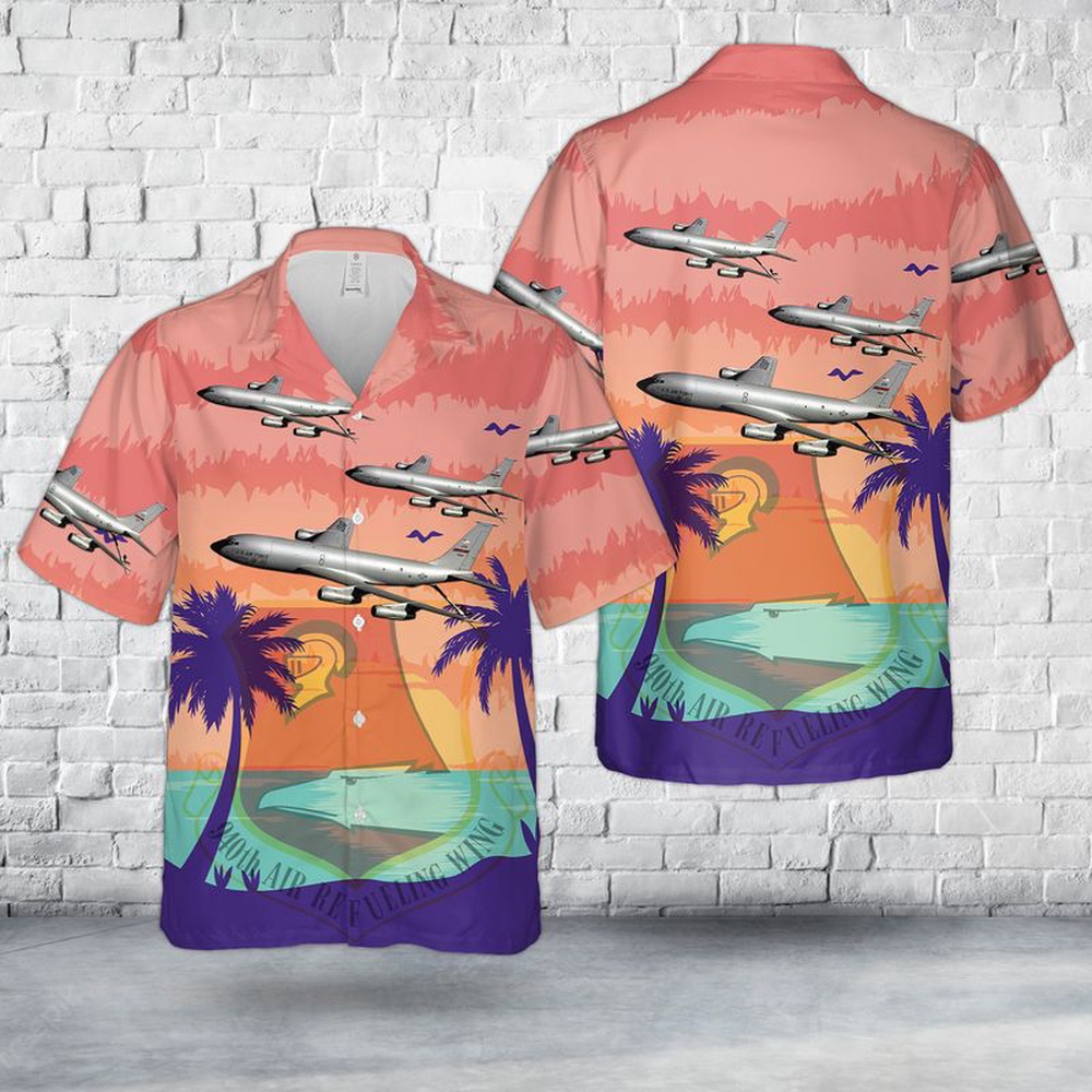 Air Force Hawaiian Shirt US Air Force 940th Air Refueling Wing Boeing KC 135E Stratotanker Hawaiian Shirt Veteran Hawaiian Shirt 1 u4tpsu.jpg