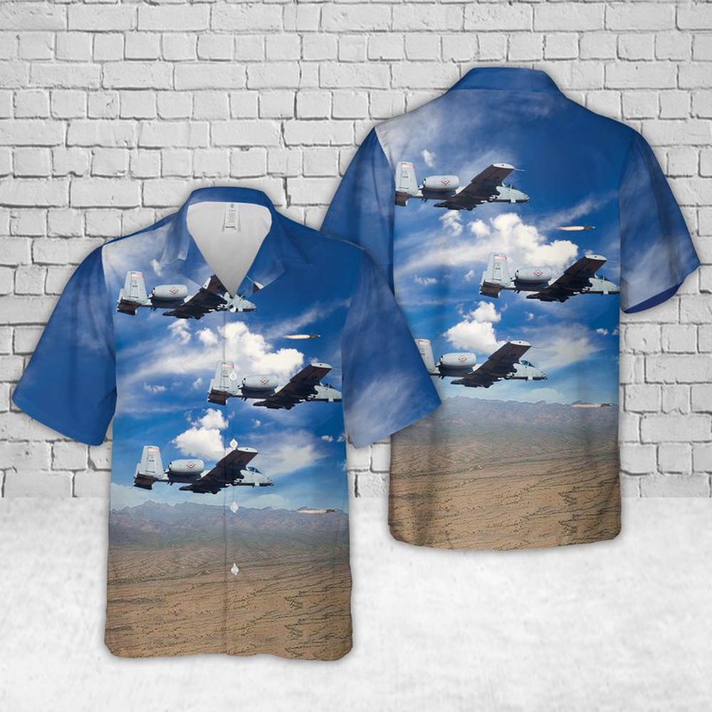 Air Force Hawaiian Shirt US Air Force Arkansas Air National Guard A 10C Firing An AGM 65 Hawaiian Shirt Veteran Hawaiian Shirt 1 h2g4iv.jpg