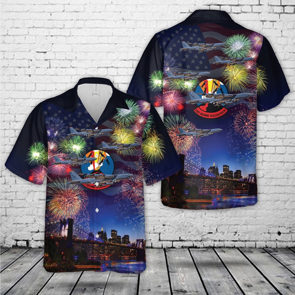 Air Force Hawaiian Shirt US Air Force Boeing B 52H Stratofortress 60 0026 MT 23d Bomb Squadron 23 BS Bomber Barons 4th Of July Hawaiian Shirt 1 wkpjxo.jpg