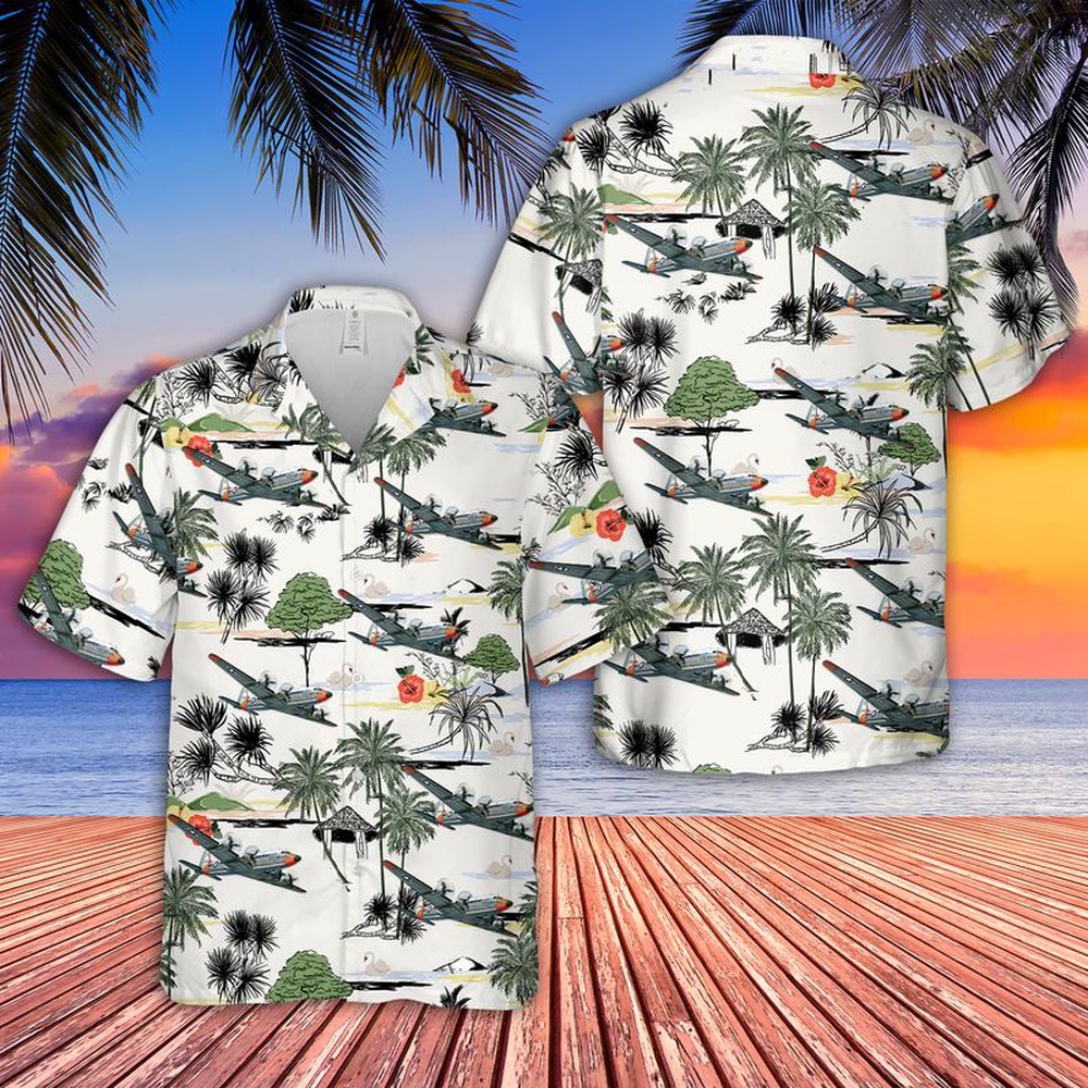 Air Force Hawaiian Shirt US Air Force C 54D Skymaster Hawaiian Shirt Veteran Hawaiian Shirt 1 ctunie.jpg
