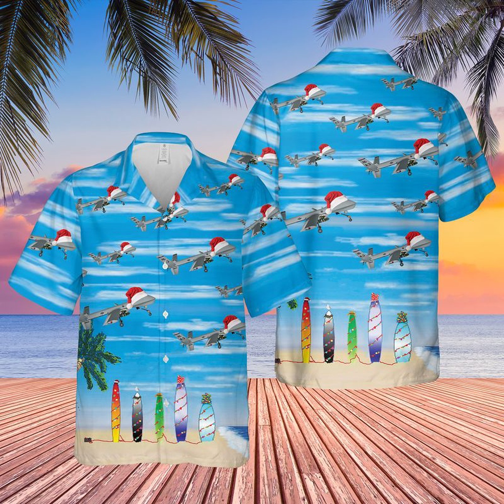 Air Force Hawaiian Shirt US Air Force California Air National Guard 163d Attack Wing MQ 9 Reaper Christmas Hawaiian Shirt Veteran Hawaiian Shirt 1 kxmiry.jpg