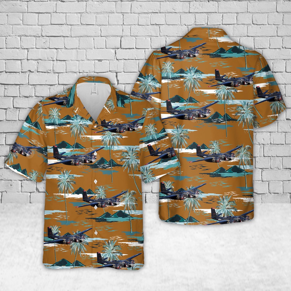 Air Force Hawaiian Shirt US Air Force Douglas A 26 Invader In WWII Hawaiian Shirt Veteran Hawaiian Shirt 1 r1iq1e.jpg