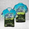 Air Force Hawaiian Shirt, US Air Force HGU-55P Fighter Pilot Helmet W Oxygen Mask Hawaiian Shirt, Veteran Hawaiian Shirt