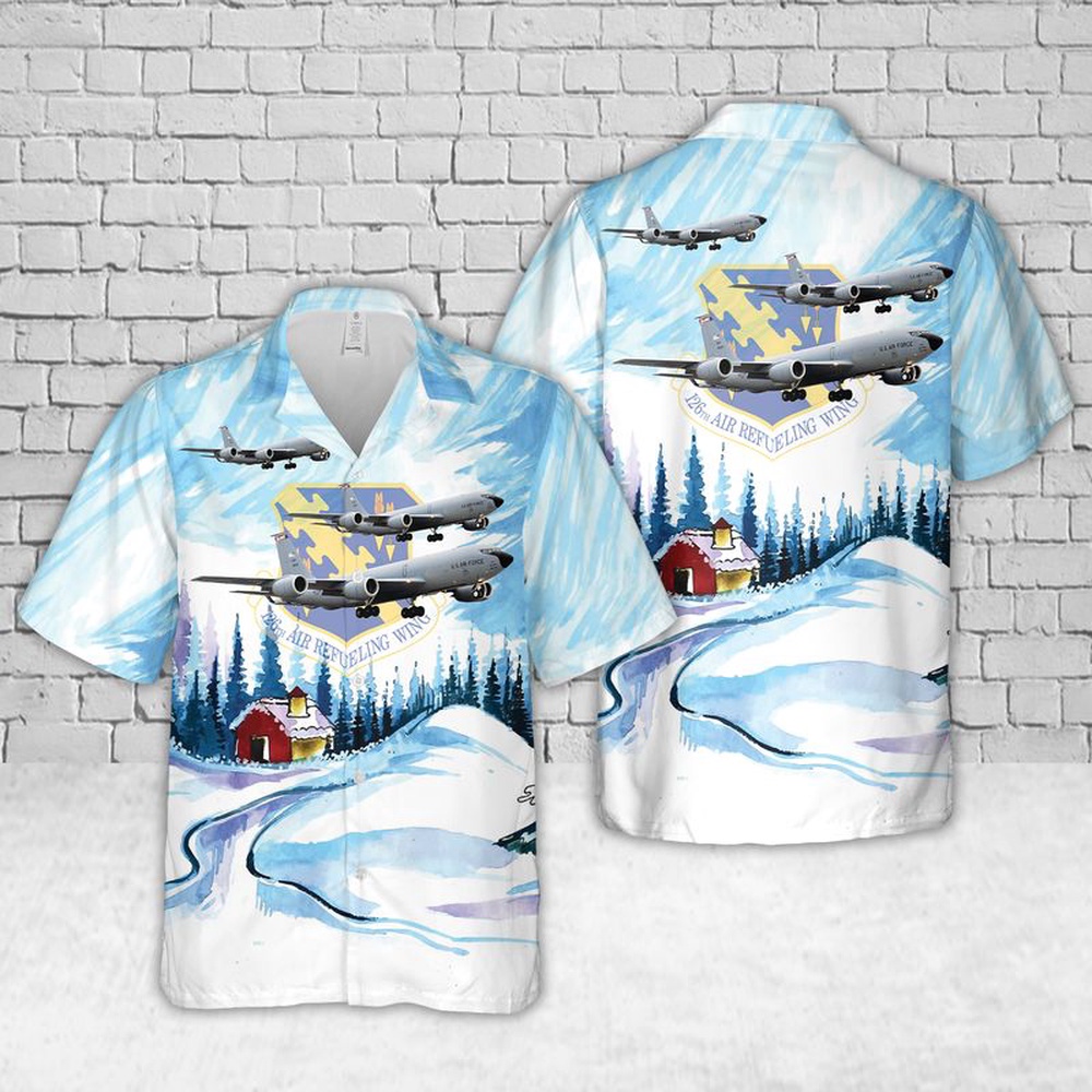 Air Force Hawaiian Shirt US Air Force Illinois Air National Guard 126th Air Refueling Wing 126 ARW KC 135 Stratotanker Christmas Hawaiian Shirt 1 cknjmw.jpg