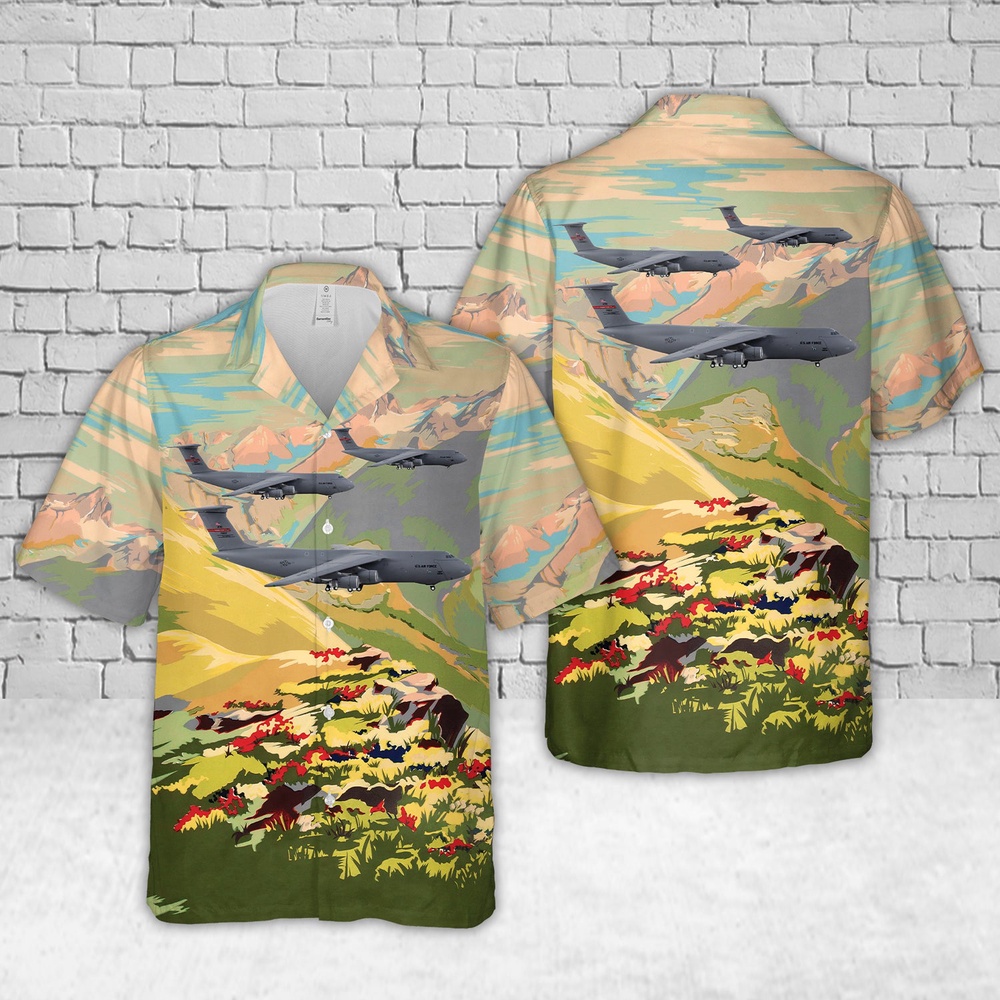 Air Force Hawaiian Shirt US Air Force Lockheed C 5M Super Galaxy Transport Aircraft 439th AW 337th AS Westover ARB Hawaiian Shirt 1 io5yzi.jpg