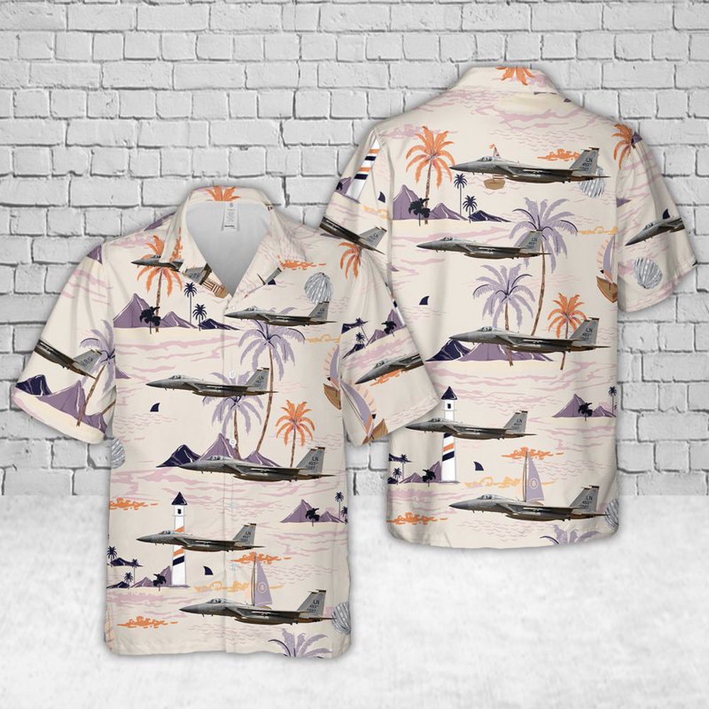Air Force Hawaiian Shirt US Air Force McDonnell Douglas F 15C Eagle 84 0027 Of The 493rd Fighter Squadron Hawaiian Shirt Veteran Hawaiian Shirt 1 emqk7n.jpg