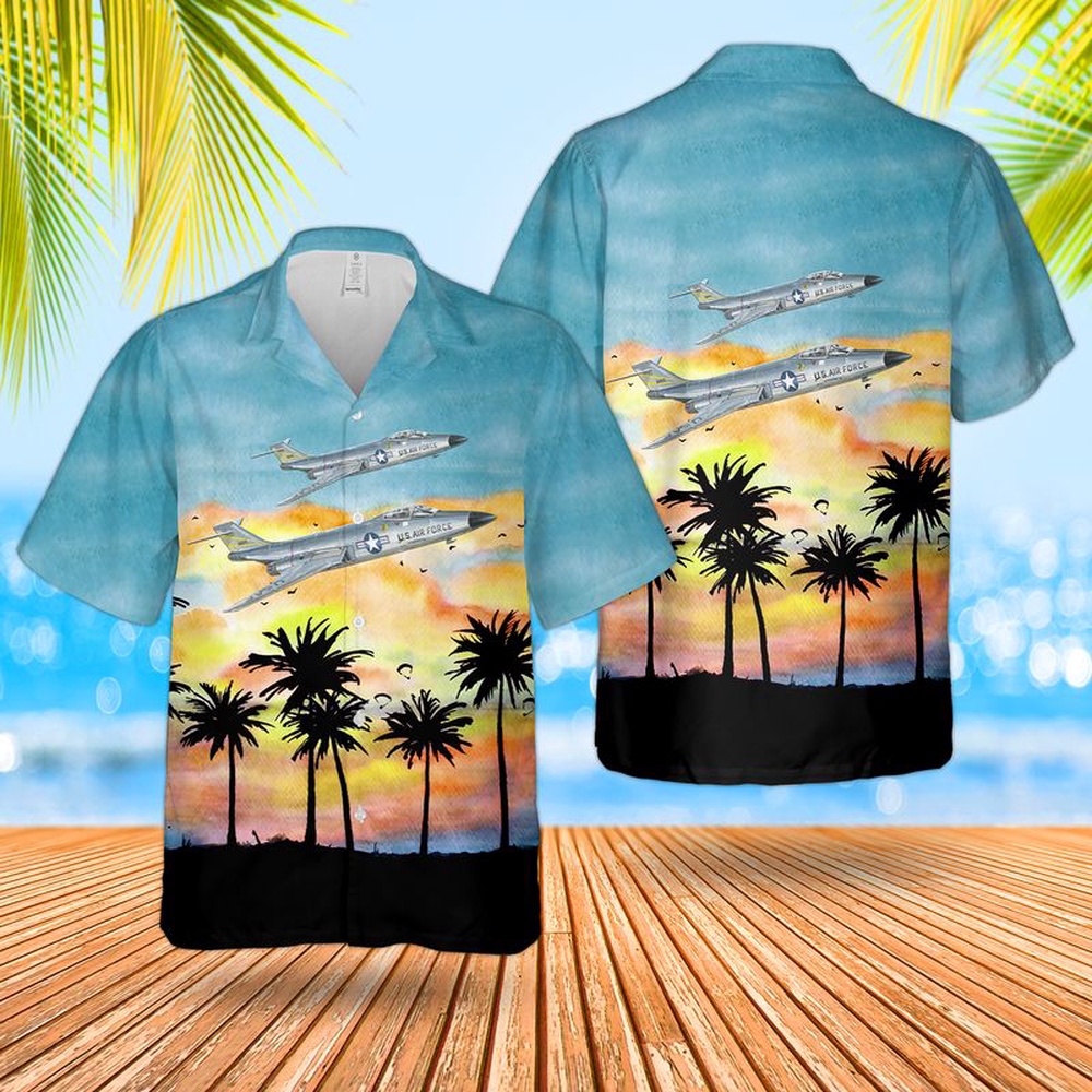 Air Force Hawaiian Shirt US Air Force McDonnell F 101A Voodoo Hawaiian Shirt Veteran Hawaiian Shirt 1 vflssv.jpg