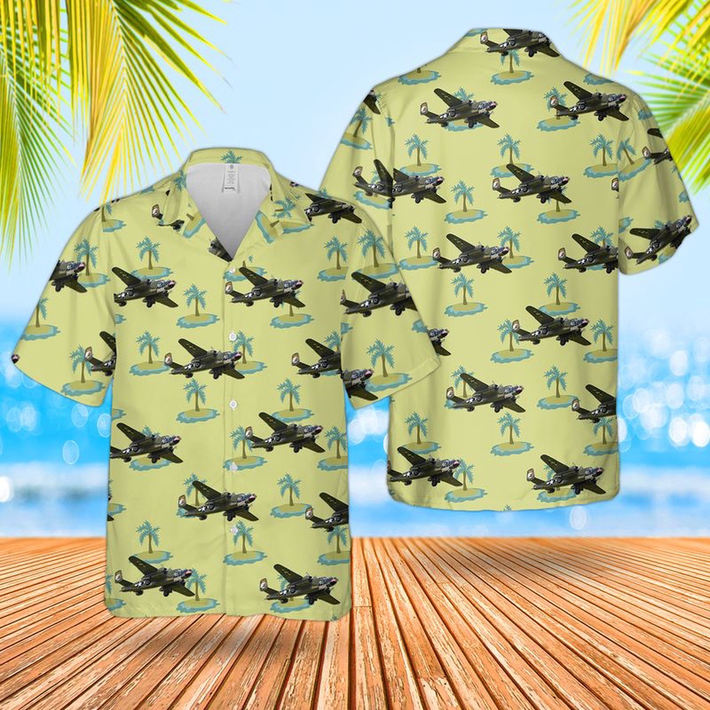 Air Force Hawaiian Shirt US Air Force North American B 25J Mitchell 0934 Bettys Dream N5672V Hawaiian Shirt Veteran Hawaiian Shirt 1 eeshh9.jpg