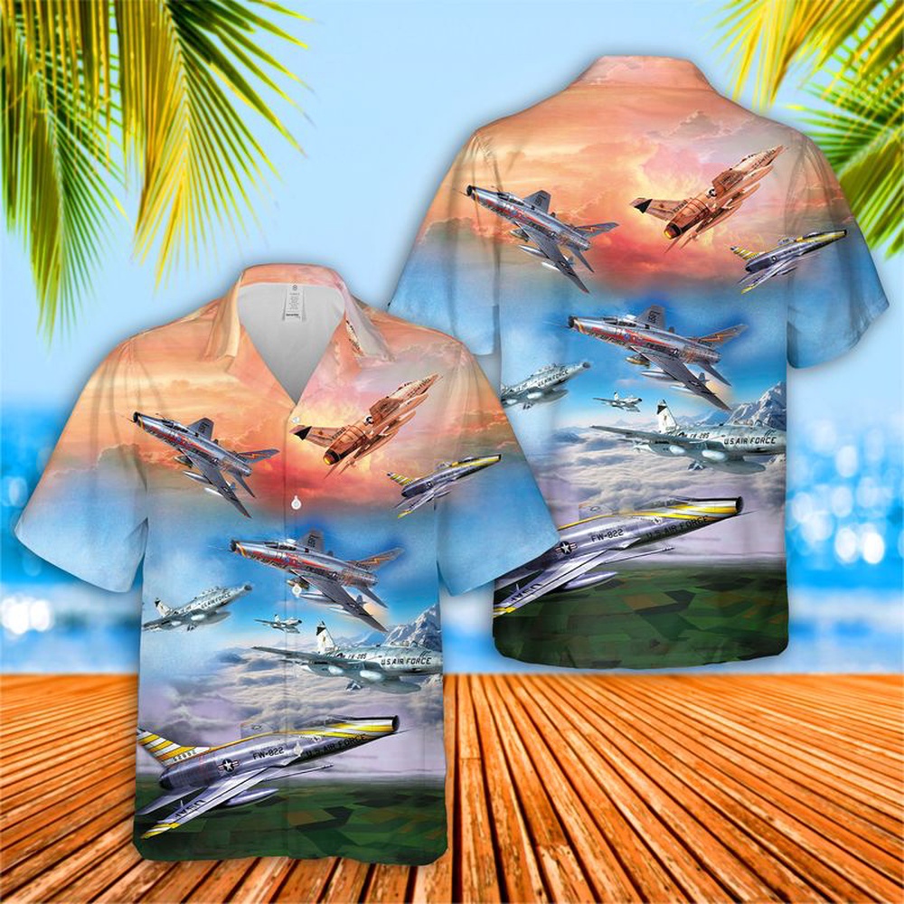 Air Force Hawaiian Shirt US Air Force North American F 100 Super Sabre Hawaiian Shirt Veteran Hawaiian Shirt 1 cgouvv.jpg