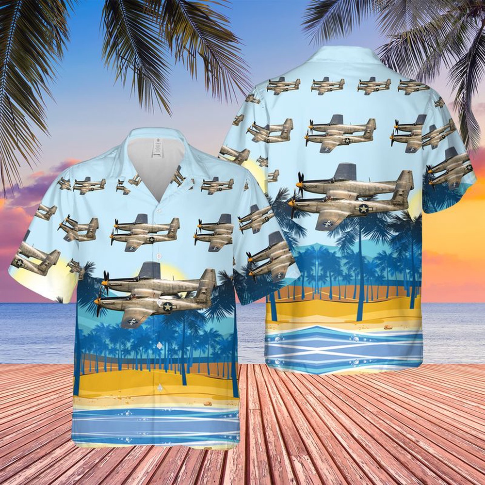 Air Force Hawaiian Shirt US Air Force North American F 82 Twin Mustang Hawaiian Shirt Veteran Hawaiian Shirt 1 a6eval.jpg