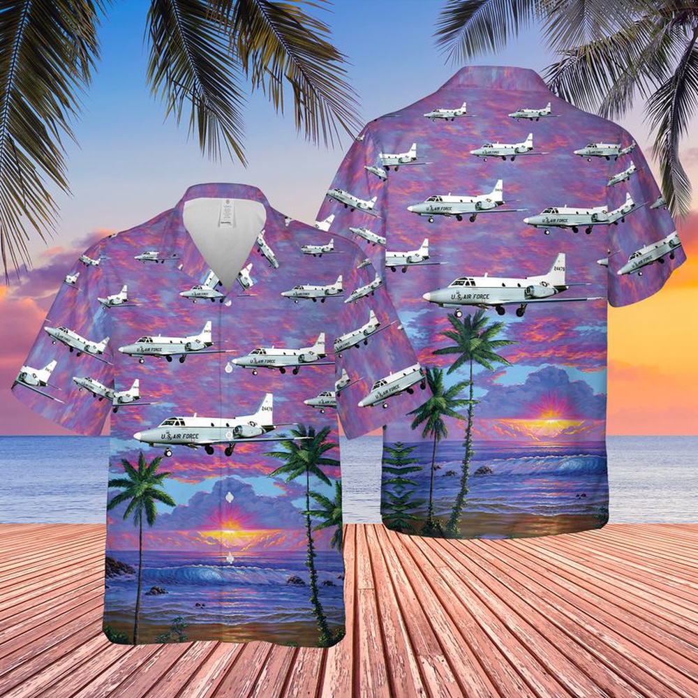 Air Force Hawaiian Shirt US Air Force North American T 39A Sabreliner Hawaiian Shirt Veteran Hawaiian Shirt 1 osqj4n.jpg