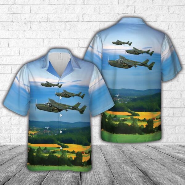 Air Force Hawaiian Shirt, US Air Force O-2A aircraft Hawaiian Shirt, Veteran Hawaiian Shirt