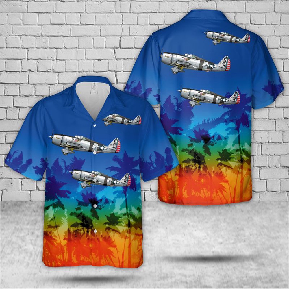 Air Force Hawaiian Shirt US Air Force Republic P 47D Thunderbolt Of 460th Fighter Squadron Hawaiian Shirt Veteran Hawaiian Shirt 1 acvfip.jpg
