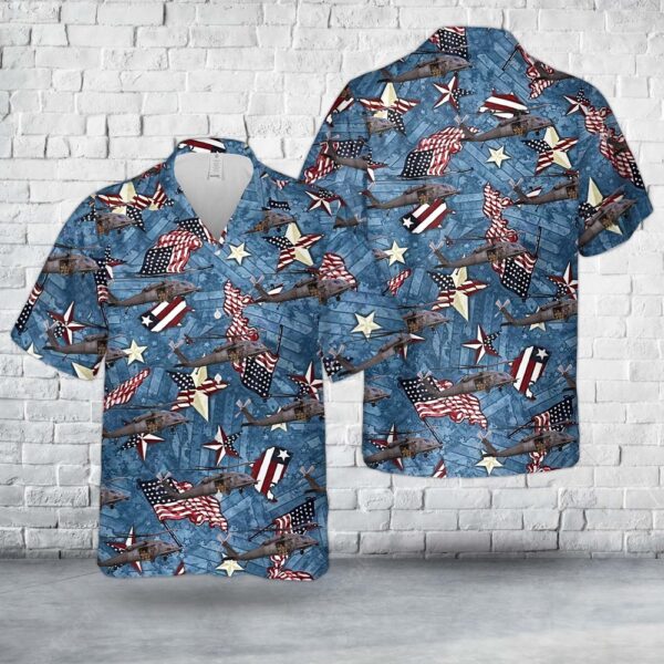 Air Force Hawaiian Shirt, US Air Force Sikorsky HH-60 Pave Hawk, 4th Of July Hawaiian Shirt, Veteran Hawaiian Shirt