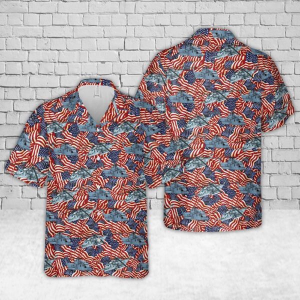 Air Force Hawaiian Shirt, US Air Force Sikorsky MH-53 Pave Low Hawaiian Shirt, Veteran Hawaiian Shirt