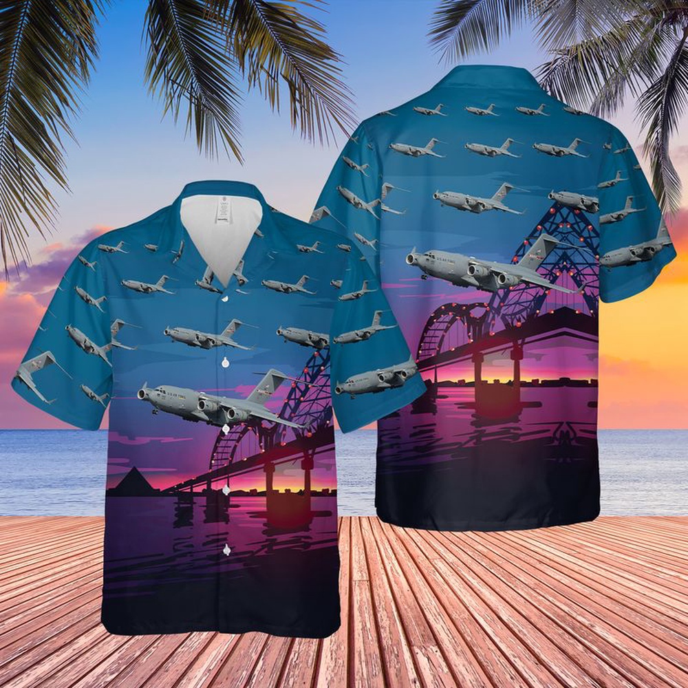 Air Force Hawaiian Shirt US Air Force Tennessee Air National Guard Boeing C 17 Globemaster III Hawaiian Shirt Veteran Hawaiian Shirt 1 yssfv0.jpg