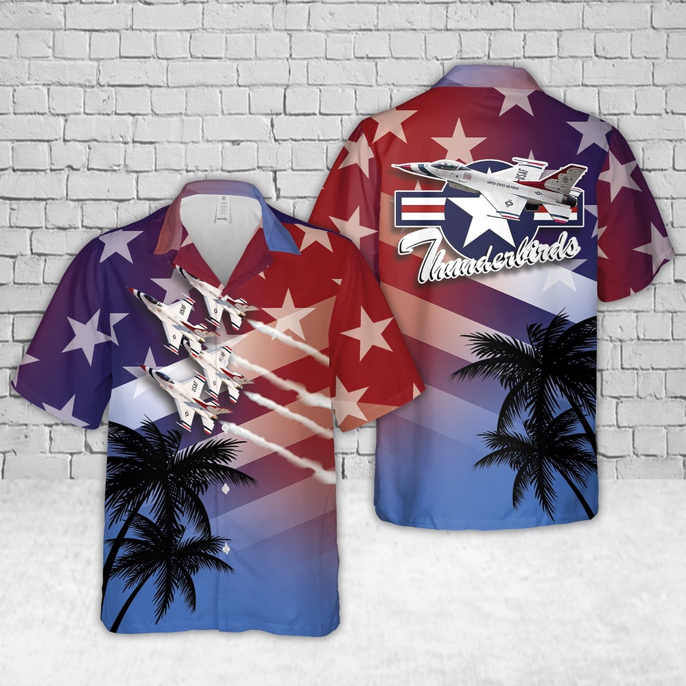 Air Force Hawaiian Shirt US Air Force Thunderbirds 4th Of July Hawaiian Shirt Veteran Hawaiian Shirt 1 ecjiow.jpg