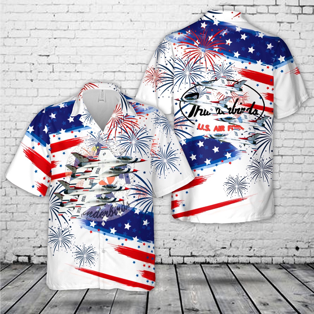 Air Force Hawaiian Shirt US Air Force Thunderbirds Red White And Blue Hawaiian Shirt Veteran Hawaiian Shirt 1 a87ogu.jpg