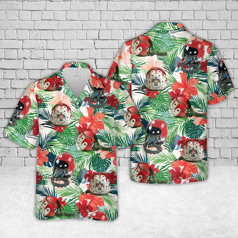Air Force Hawaiian Shirt US Air Force Thunderbirds Red white and blue flight helmet with black visor Hawaiian Shirt Veteran Hawaiian Shirt 1 xz9sru.jpg