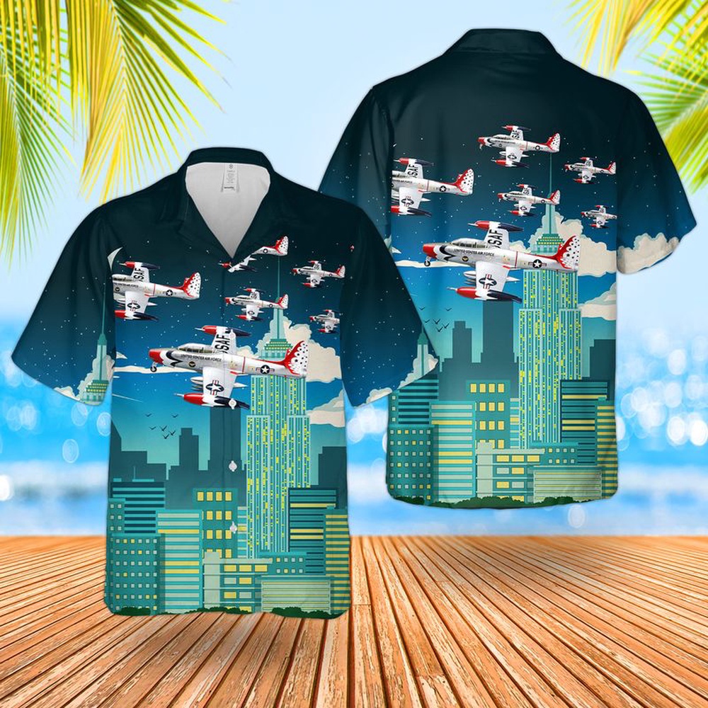 Air Force Hawaiian Shirt US Air Force Thunderbirds Republic F 84G Thunderjet Hawaiian Shirt Veteran Hawaiian Shirt 1 p1aeji.jpg
