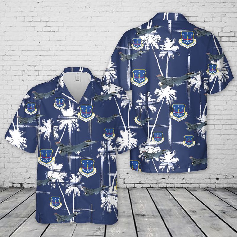 Air Force Hawaiian Shirt US Air Force Wisconsin Air National Guard 115th Fighter Wing F 16 Fighting Falcon Hawaiian Shirt Veteran Hawaiian Shirt 1 r36dod.jpg