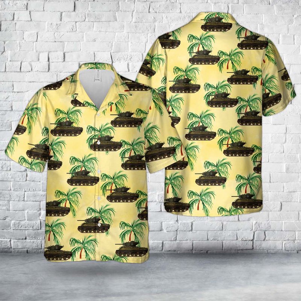 Army Hawaiian Shirt US Army 4th Armored Division M4A3E2 Jumbo Cobra King with the First in Bastogne inscription Hawaiian Shirt 1 ijq2gd.jpg Army Hawaiian Shirt US Army 4th Armored Division M4A3E2 Jumbo Cobra King with the First in Bastogne inscription Hawaiian Shirt 1 ijq2gd.jpg