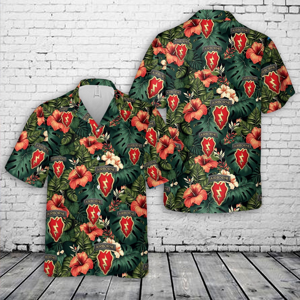 Army Hawaiian Shirt US Army 4th Brigade Combat Team 25th Infantry Division Airborne Hawaiian Shirt Military Aloha Shirt 1 wwtfsn.jpg