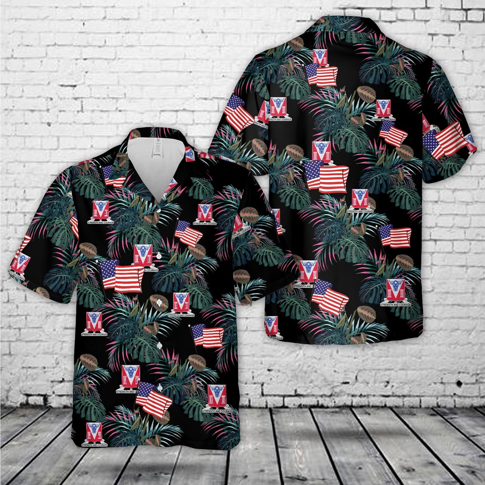 Army Hawaiian Shirt US Army 82nd Brigade Engineer Unit Crest Hawaiian Shirt Military Aloha Shirt 1 eemnav.jpg