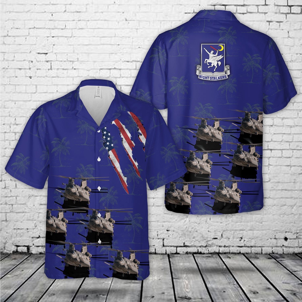 Army Hawaiian Shirt US Army BoeingVertol MH 47E Chinook 160th SOAR Night Stalkers Hawaiian Shirt 1 jm6msv.jpg