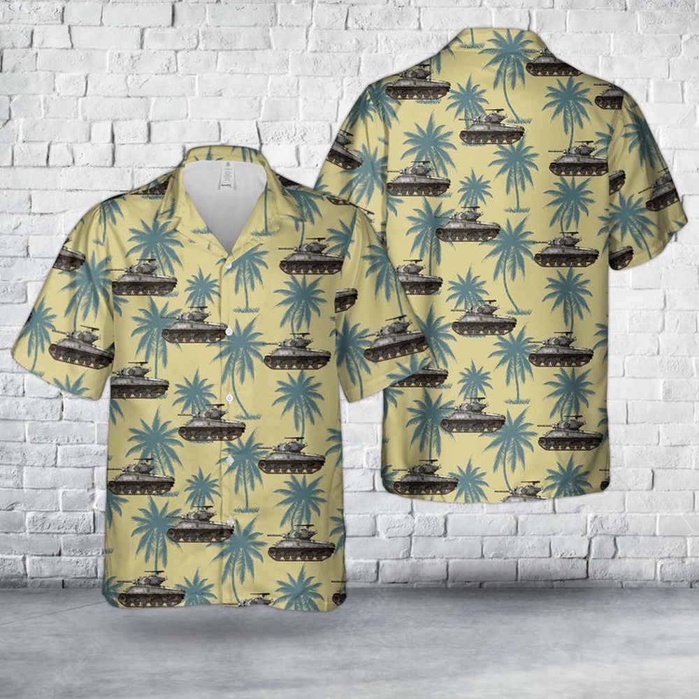 Army Hawaiian Shirt US Army M4A3E2 Jumbo from the 33rd Battalion 3rd US Armored Division Hawaiian Shirt Military Aloha Shirt 1 lldetp.jpg