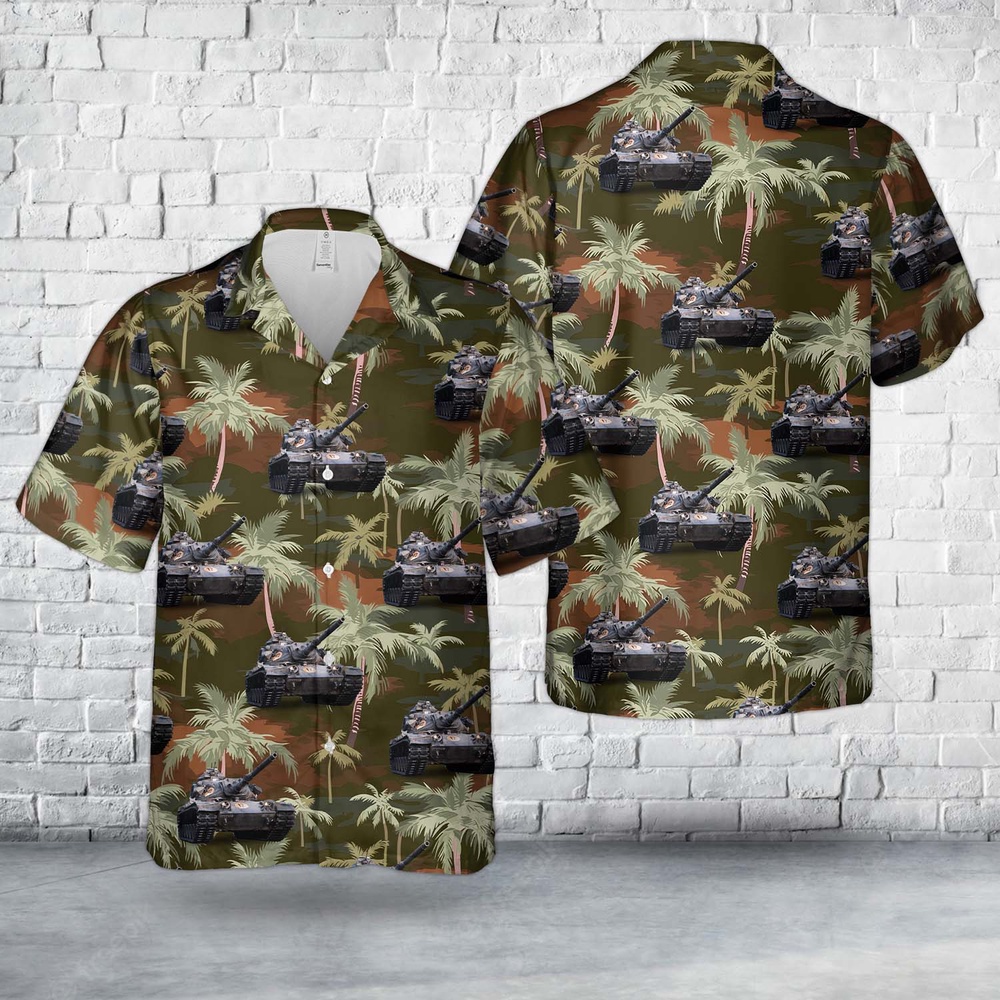 Army Hawaiian Shirt US Army M60A3 of 3rd Battalion 32nd Armor Hawaiian Shirt Military Aloha Shirt 1 ln9cqr.jpg