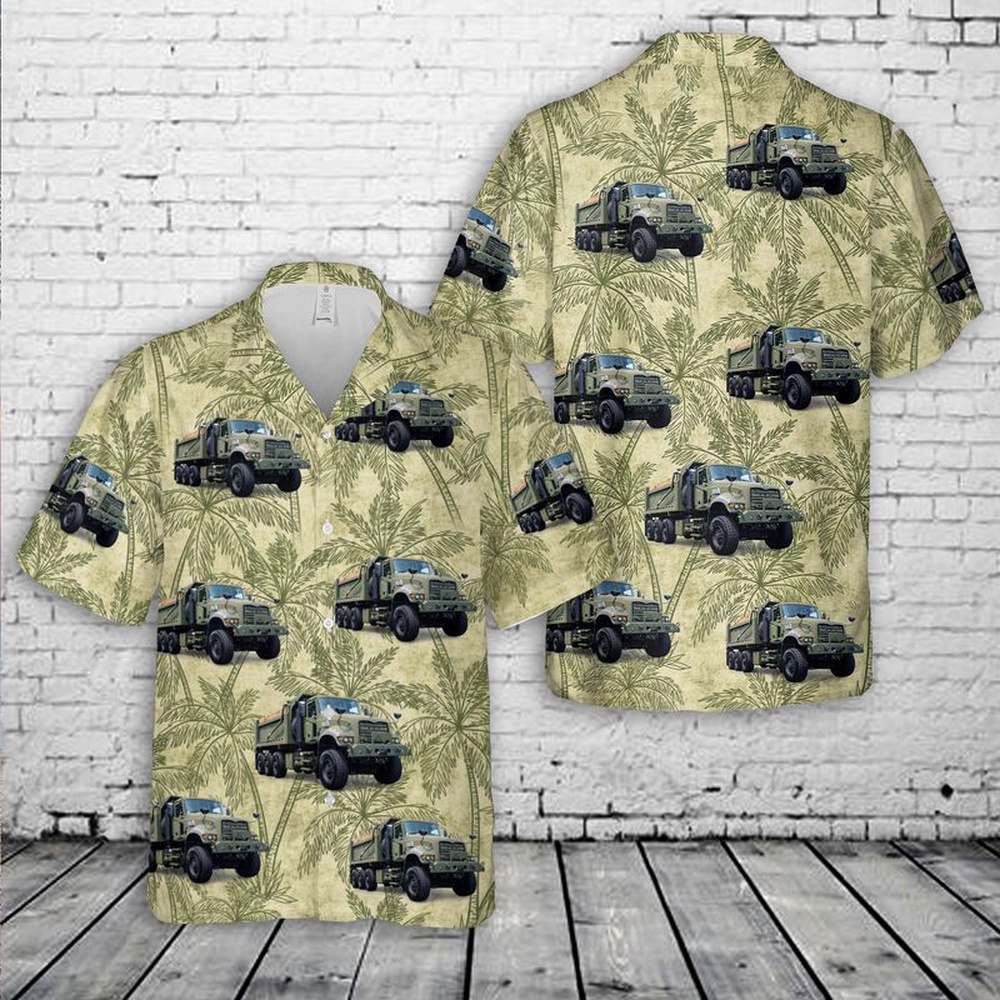 Army Hawaiian Shirt US Army Mack Defense M917A3 Heavy Dump Trucks HDTs Hawaiian Shirt Military Aloha Shirt 1 ckaduf.jpg