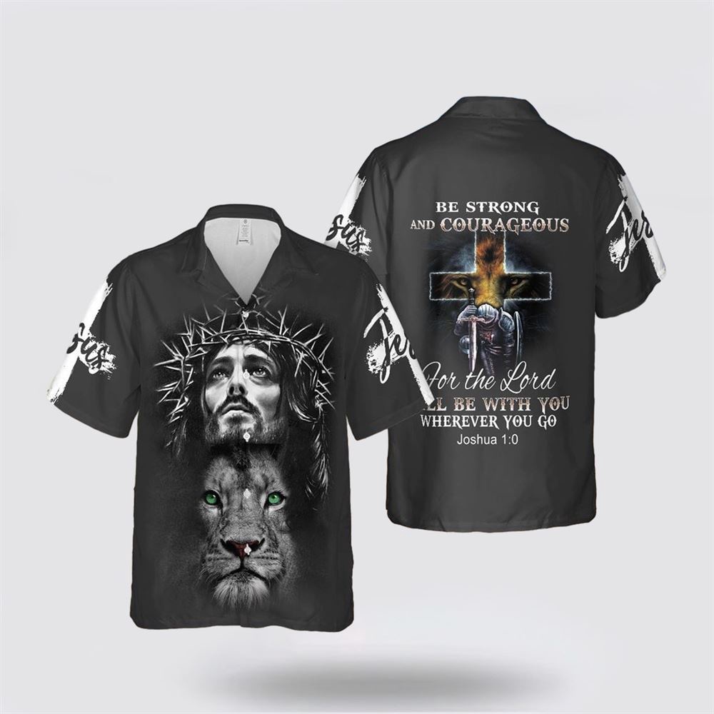 Be Strong And Courageous Lion Jesus Hawaiian Shirt Religious Hawaiian Shirt Christian Aloha Shirt Christian Gift 1 fdk9t7.jpg Be Strong And Courageous Lion Jesus Hawaiian Shirt Religious Hawaiian Shirt Christian Aloha Shirt Christian Gift 1 fdk9t7.jpg