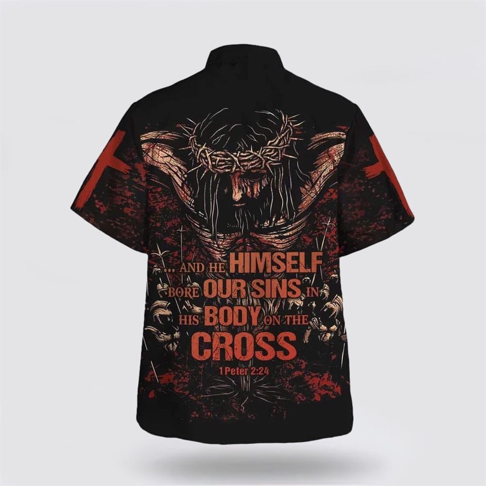 Bible Verse 1 Peter 224 Himself Bore Our Sins In His Body On The Cross Hawaiian Shirt Christian Hawaiian Shirt Religious Aloha Shirt 2 invvef.jpg