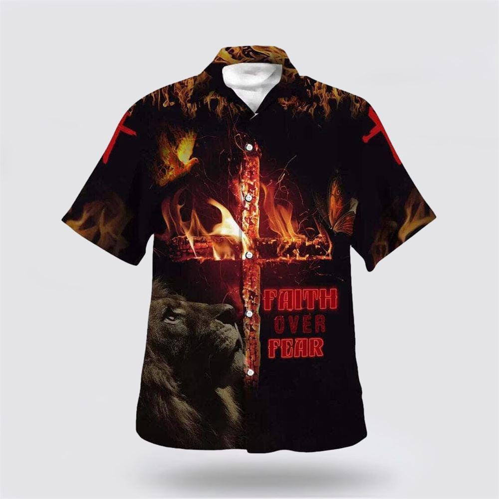 Bible Verse Lion Cross Faith Over Fear Hawaiian Shirt Christian Hawaiian Shirt Religious Aloha Shirt 1 gmi9zs.jpg