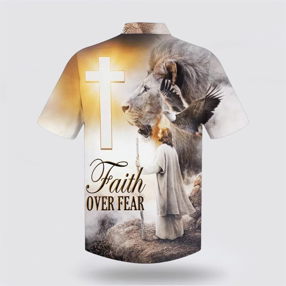 Christian Faith Over Fear Jesus And The Lion And Eagle Hawaiian Shirt Christian Hawaiian Shirt Religious Aloha Shirt 2 eck9hl.jpg