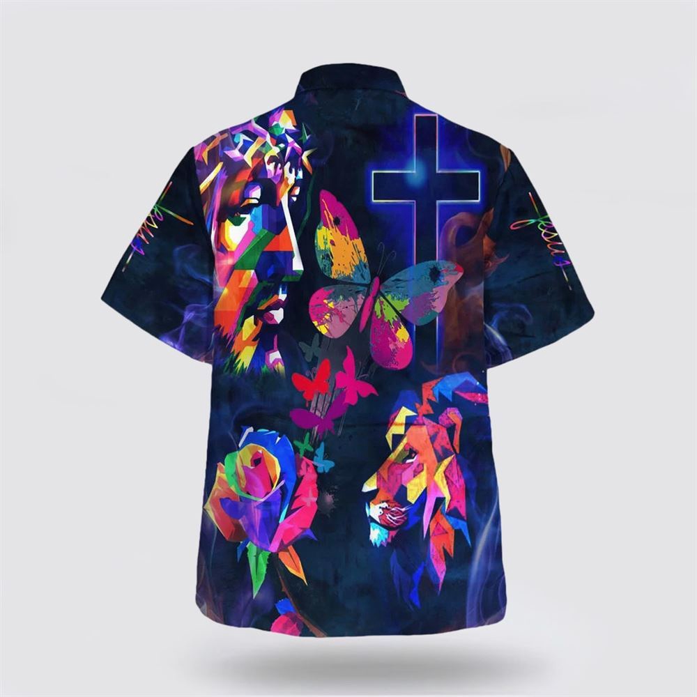 Colorful Jesus Lion Hawaiian Shirts For Men Christian Hawaiian Shirt Religious Aloha Shirt 2 gefpu2.jpg Colorful Jesus Lion Hawaiian Shirts For Men Christian Hawaiian Shirt Religious Aloha Shirt 2 gefpu2.jpg