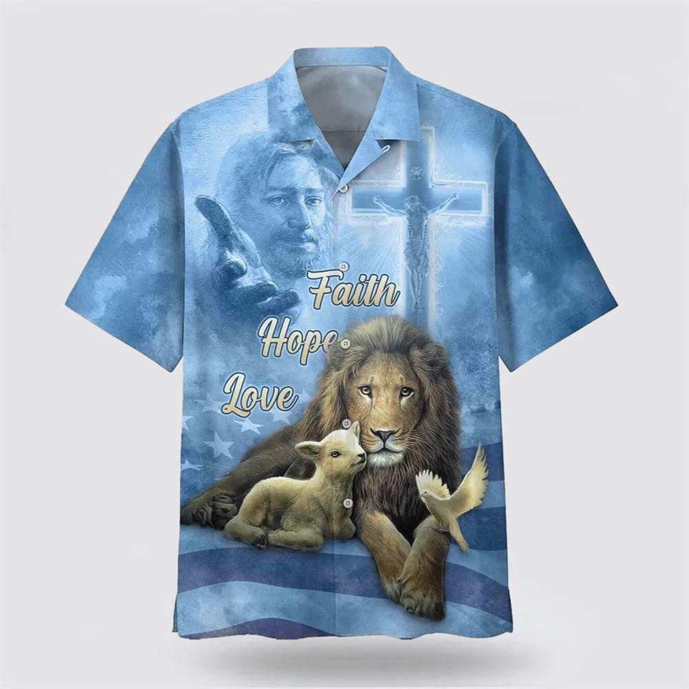 Faith Hope Love Jesus Lion And The Lamb Hawaiian Shirt Christian Hawaiian Shirt Religious Aloha Shirt 1 jhsi2m.jpg