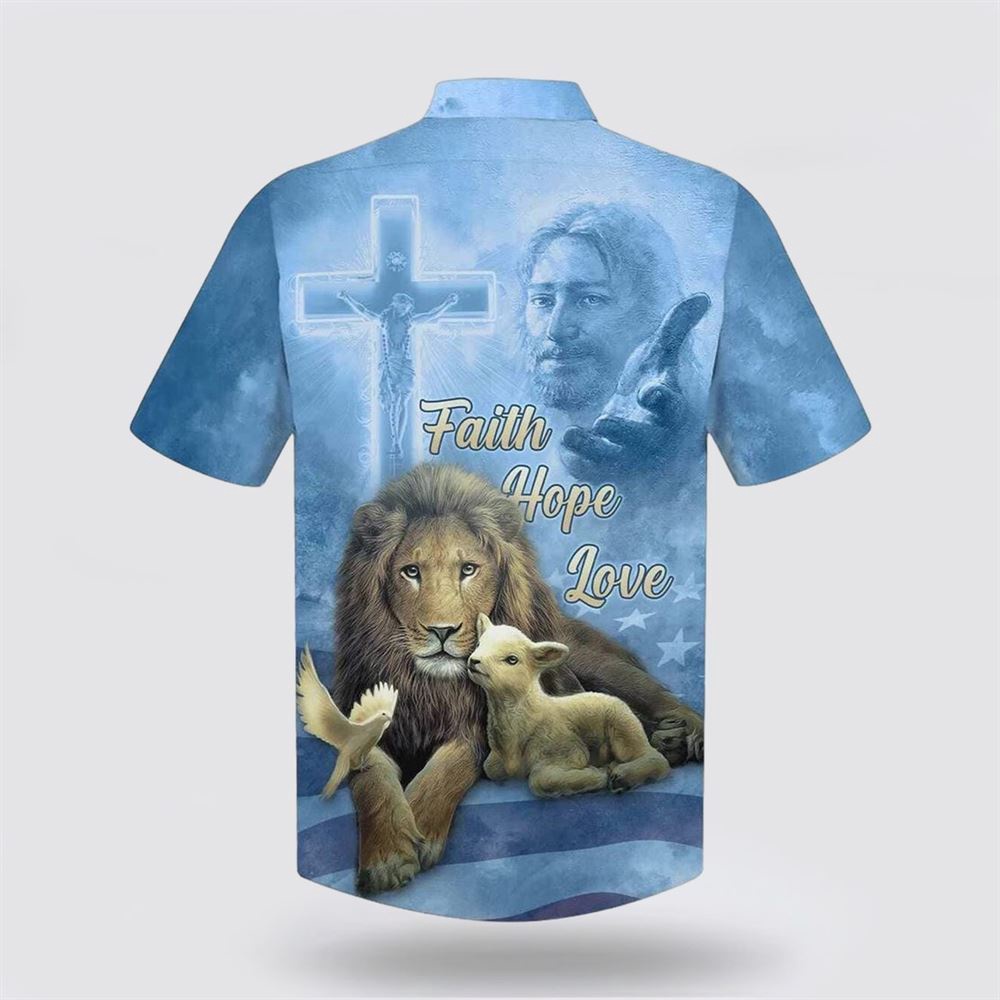 Faith Hope Love Jesus Lion And The Lamb Hawaiian Shirt Christian Hawaiian Shirt Religious Aloha Shirt 2 e8lo0k.jpg