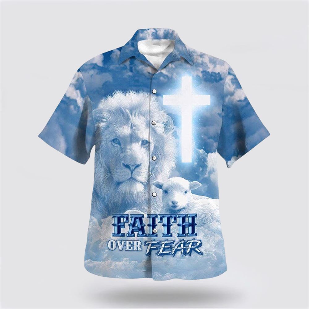Faith Over Fear Bible Verse Jesus Lion Lamb Hawaiian Shirt Christian Hawaiian Shirt Religious Aloha Shirt 1 pfowfu.jpg Faith Over Fear Bible Verse Jesus Lion Lamb Hawaiian Shirt Christian Hawaiian Shirt Religious Aloha Shirt 1 pfowfu.jpg