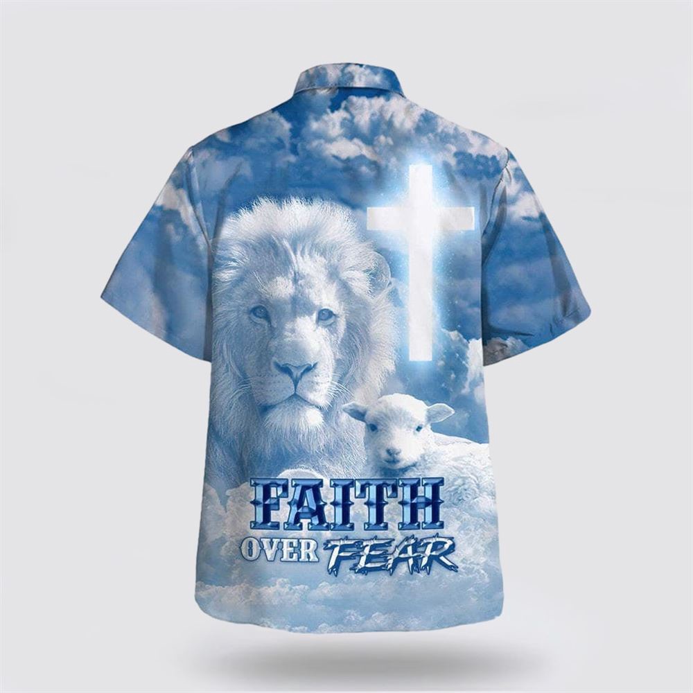 Faith Over Fear Bible Verse Jesus Lion Lamb Hawaiian Shirt Christian Hawaiian Shirt Religious Aloha Shirt 2 xspcs0.jpg Faith Over Fear Bible Verse Jesus Lion Lamb Hawaiian Shirt Christian Hawaiian Shirt Religious Aloha Shirt 2 xspcs0.jpg